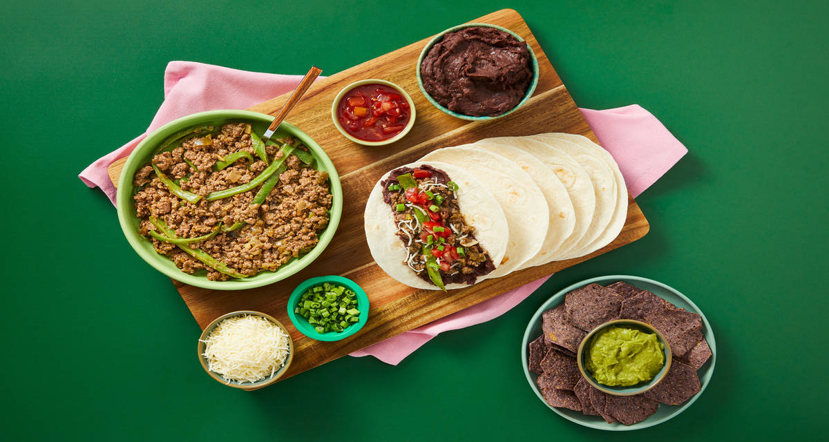 Spicy Green Salsa Beef Taco Bar Elevated Dinners, Impressively Easy