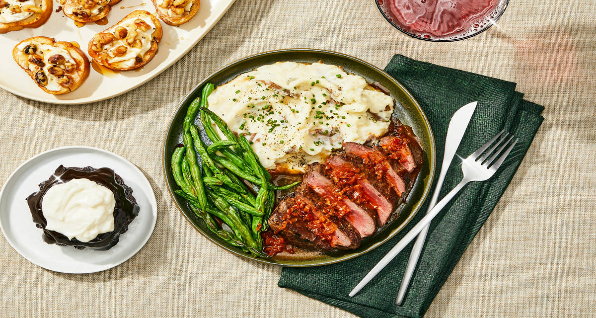 Beef Tenderloin with Shallot Sauce plus Honey-Walnut Crostini & Chocolate Bundt Cakes