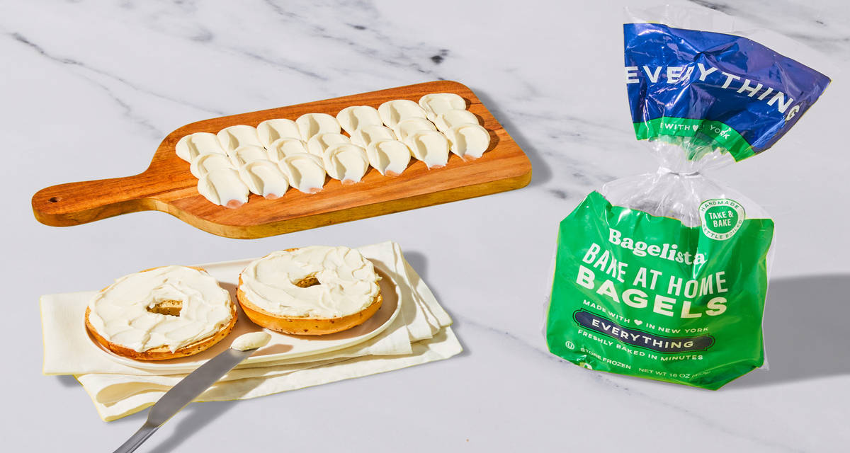 Everything Bagels with Cream Cheese Bring the bagel shop home. | 2-4 Servings