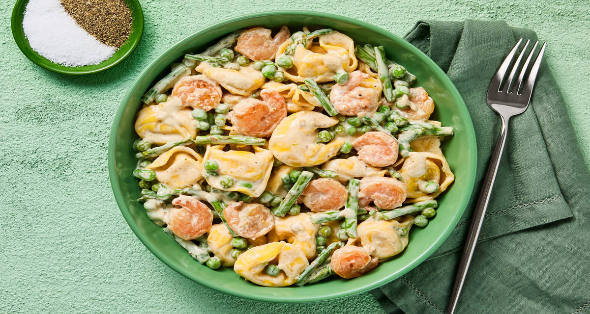 Creamy Lemon-Garlic Shrimp Tortelloni Elevated Dinners, Impressively Easy