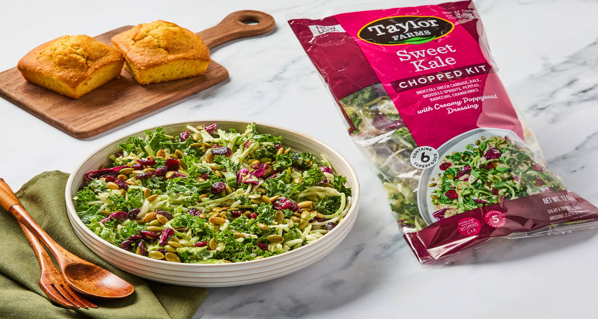 Sweet Kale Salad  with Honey Butter Cornbread | 2 Servings