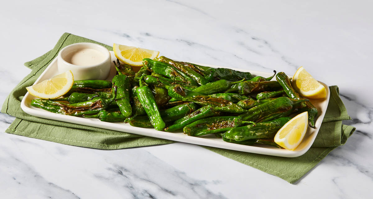 Blistered Shishito Peppers with lemon aioli | 4 servings