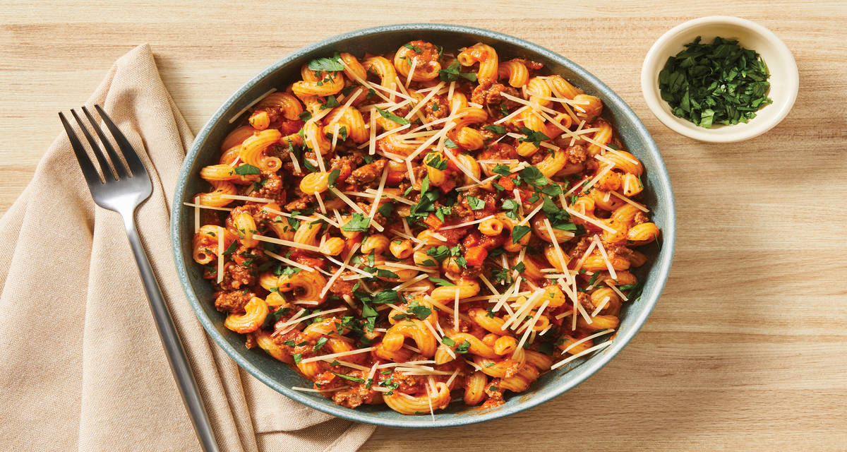 Cavatappi Chicken Sausage Ragù with Parmesan & Parsley