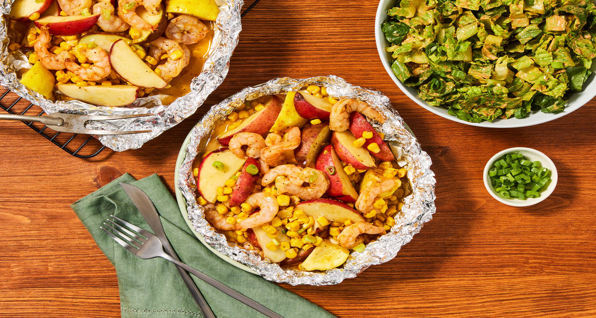 Grilled Old Bay Shrimp “Boil” Packets Foil packet meals for the campfire or grill