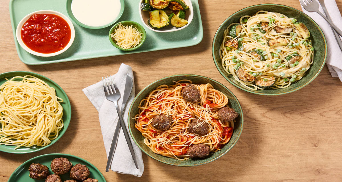 Cozy Spaghetti & Meatballs Bar One recipe—endless ways to enjoy!