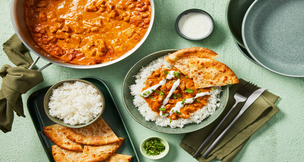 Indian-Style Butter Chicken & Rice 2x the delicious portions!