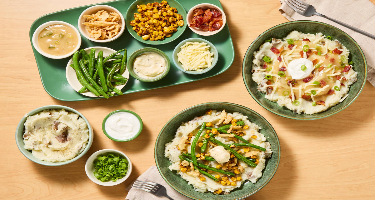 Loaded Mashed Potato Bar One recipe–endless ways to enjoy!