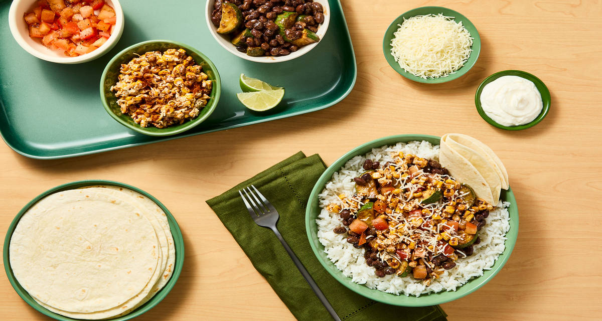 Black Bean & Zucchini Taco Bowl Bar One recipe–endless ways to enjoy!