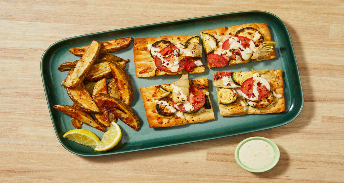 Artichoke & Zucchini Flatbreads Recipe | HelloFresh