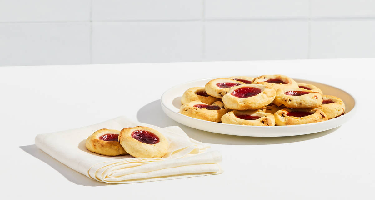 Cherry Jam Thumbprint Cookies Yields 12-14 cookies | A cherry delicious treat.