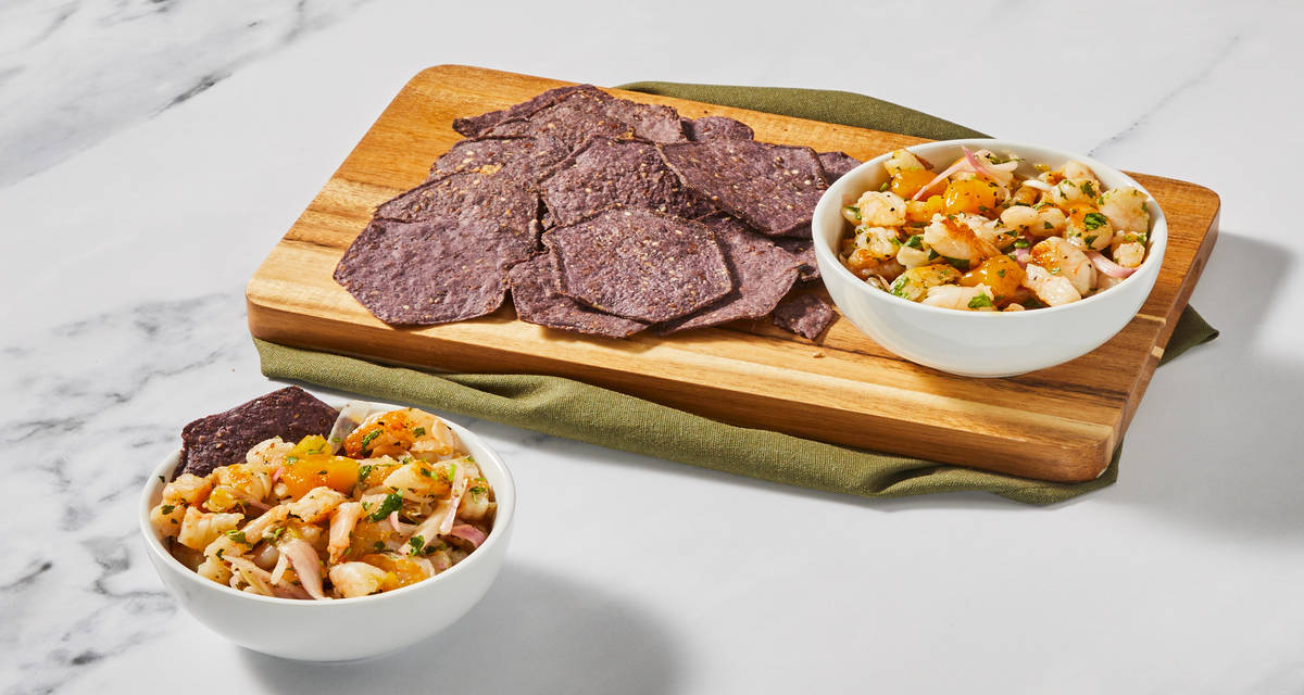 Tropical Shrimp Salsa with Mango, Cilantro & Tortilla Chips | 2 Servings