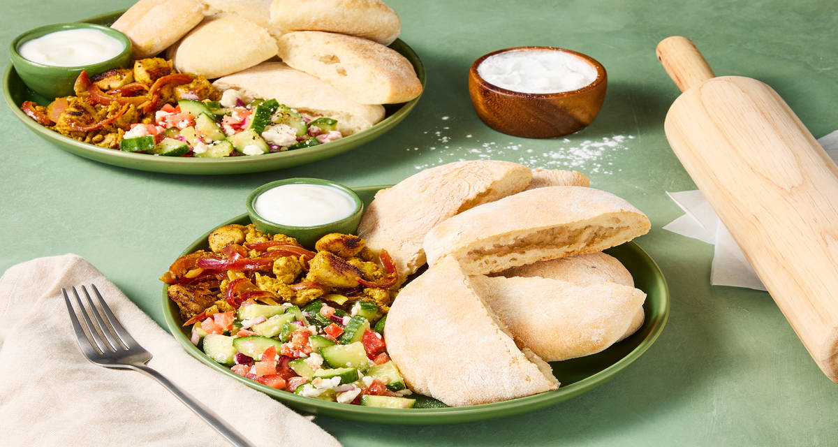 Homemade Pita Bread & Chicken Shawarma Made From Scratch Bread Series - roll up your sleeves!