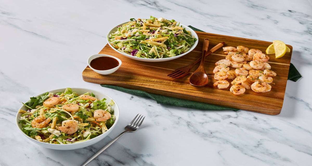 Mediterranean Crunch Salad & Shrimp Mealtime in minutes | 2 Servings