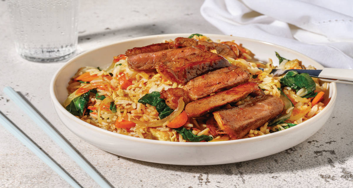 Spicy Pork Bulgogi Rice Bowl Korean Style Pork Belly Chinese BBQ