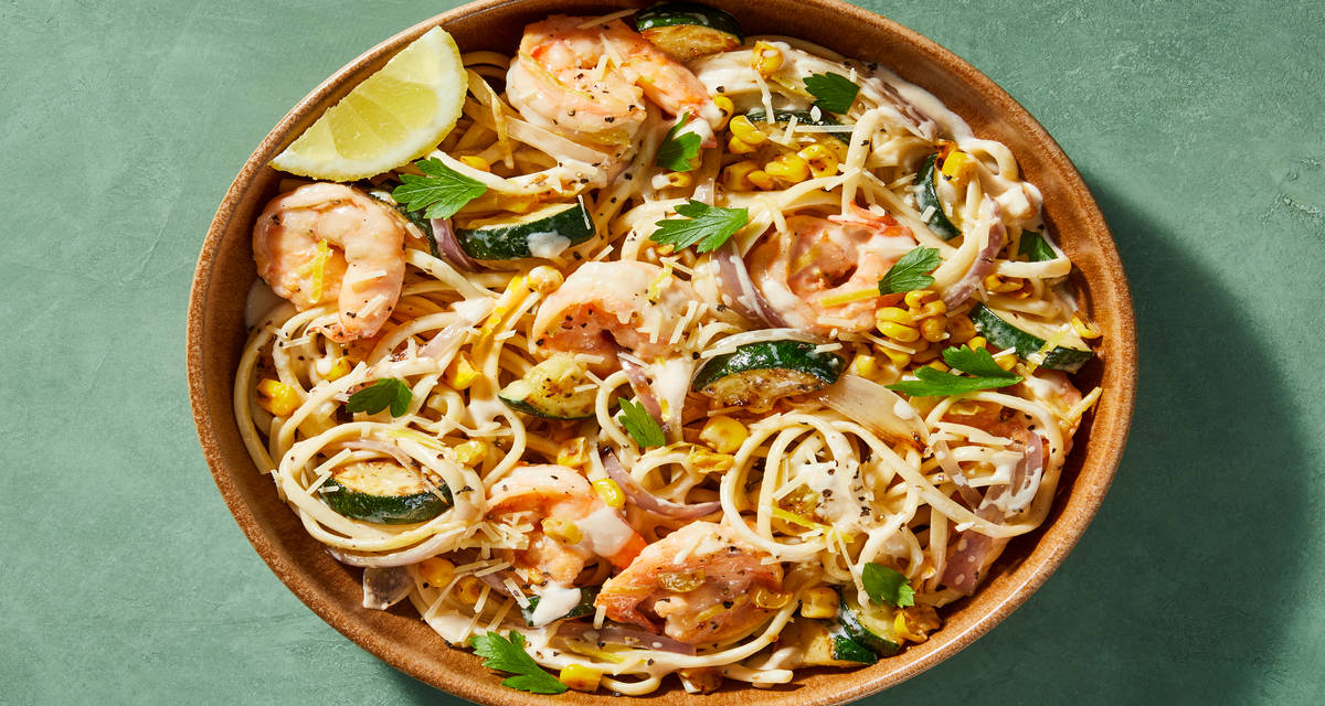 Creamy Lemon-Garlic Shrimp Linguine Recipe HelloFresh