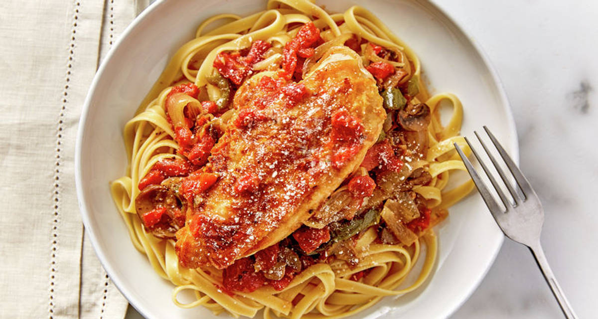 Chicken and Bacon Linguine Cacciatore Recipe HelloFresh
