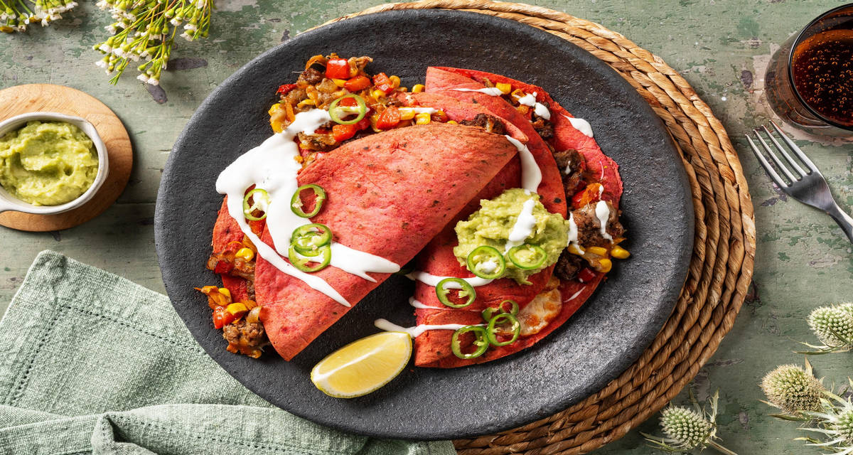beef mince mexican met limoenyoghurt en groene peper