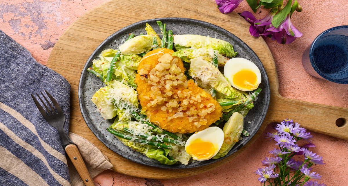 Waldorf salade met ei en Parmiggiano Reggiano