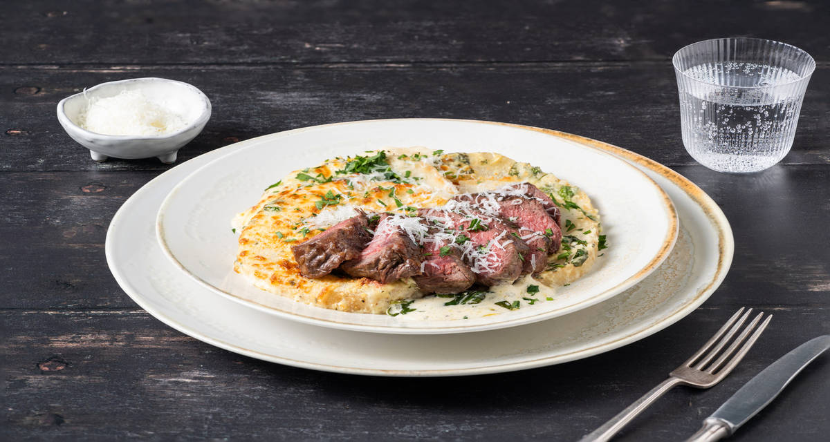 Premium - Keto - Steak - Deer - 25-30 min met groene asperges en peterseliewortelpuree
