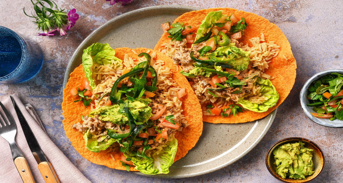 Vegan - Core - Veggie - Lentils with guacamole and lime brown rice