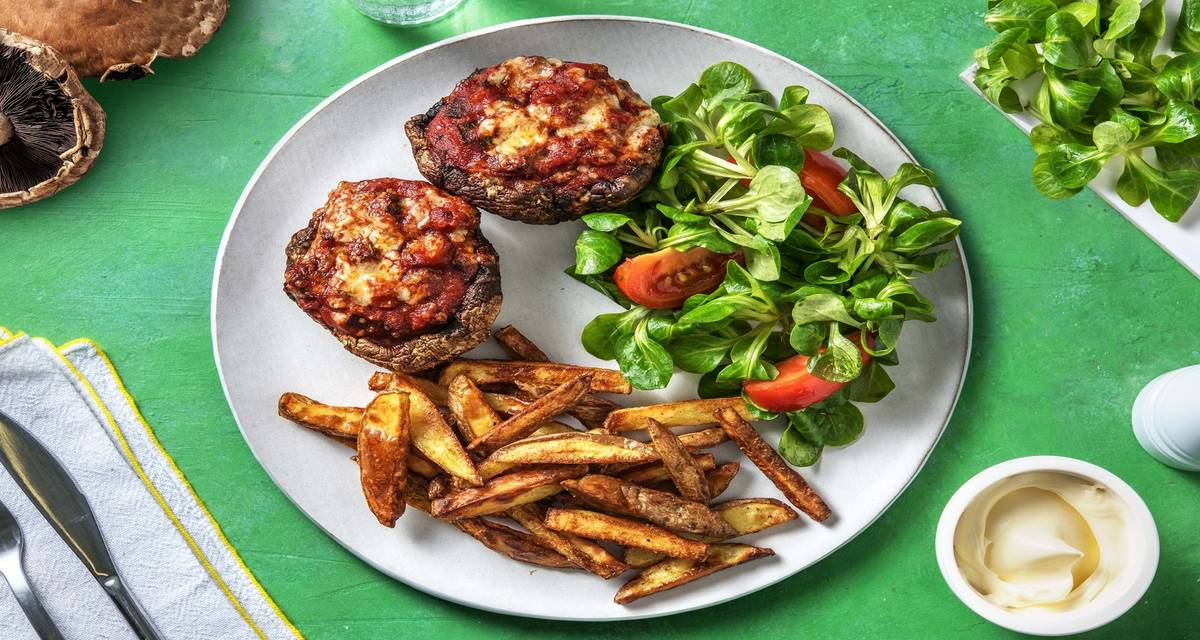 Portobello's met pizzavulling Recept HelloFresh