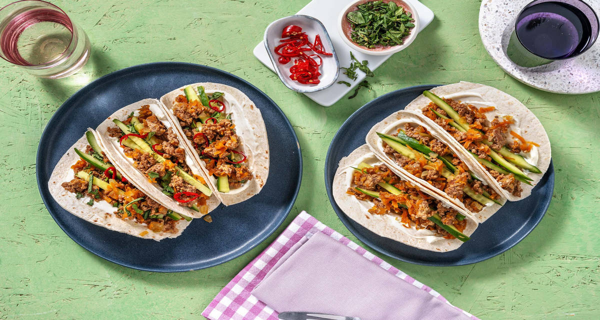 Tacos di maiale stile vietnamita con Aioli al limone
