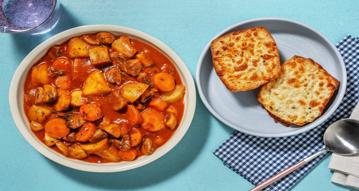 Root Vegetable Stew and Cheesy Ciabatta Recipe HelloFresh