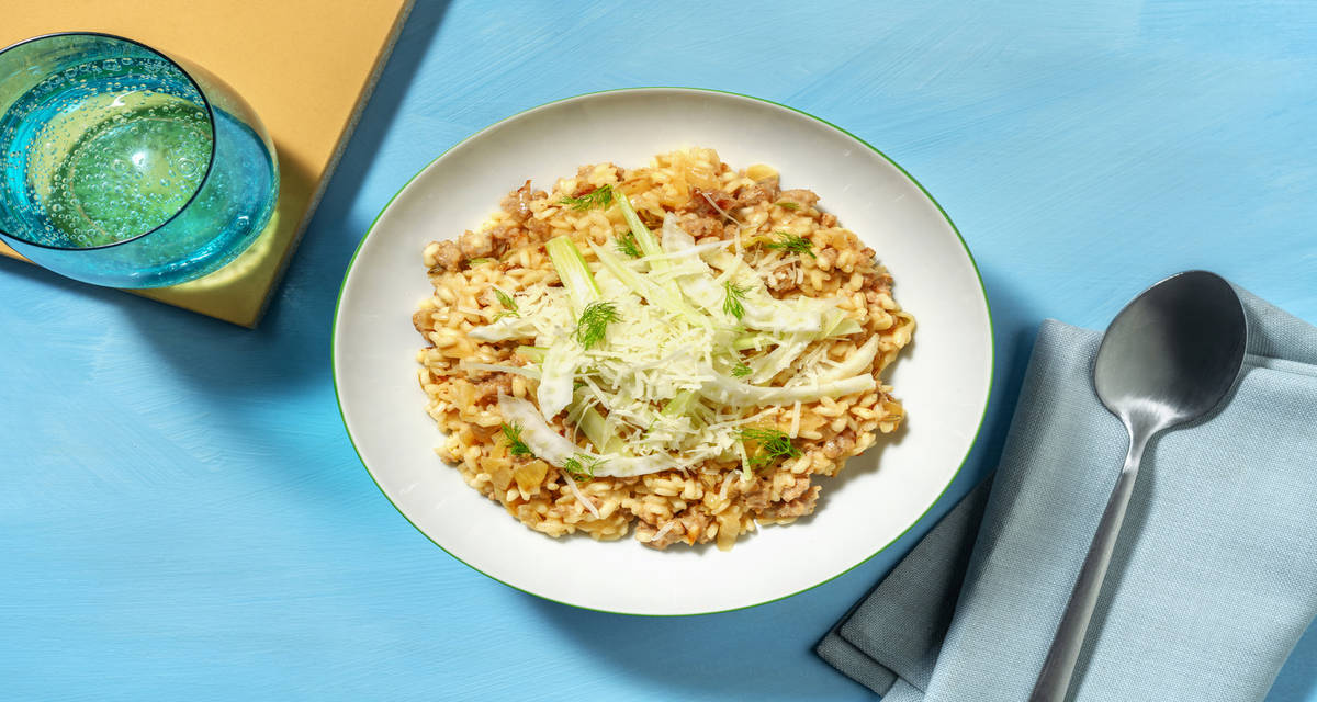 Recette culte : risotto à la saucisse de porc marjolaine & ail craquez (encore et encore !) pour nos incontournables