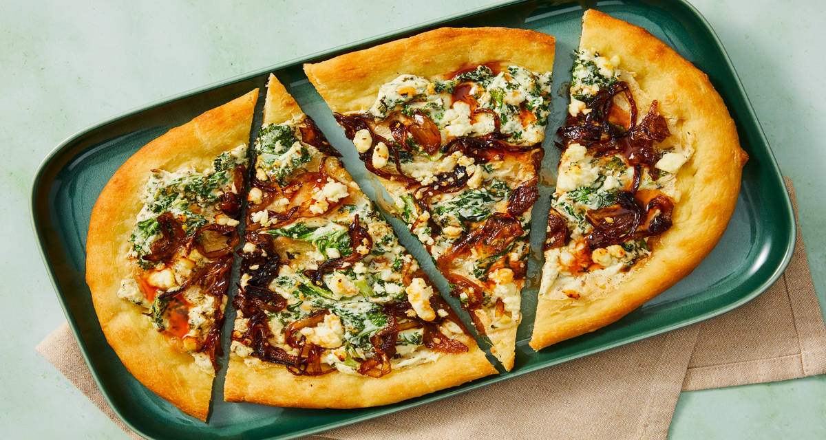Hot Honey Caramelized Onion & Kale Pizza Recipe | HelloFresh