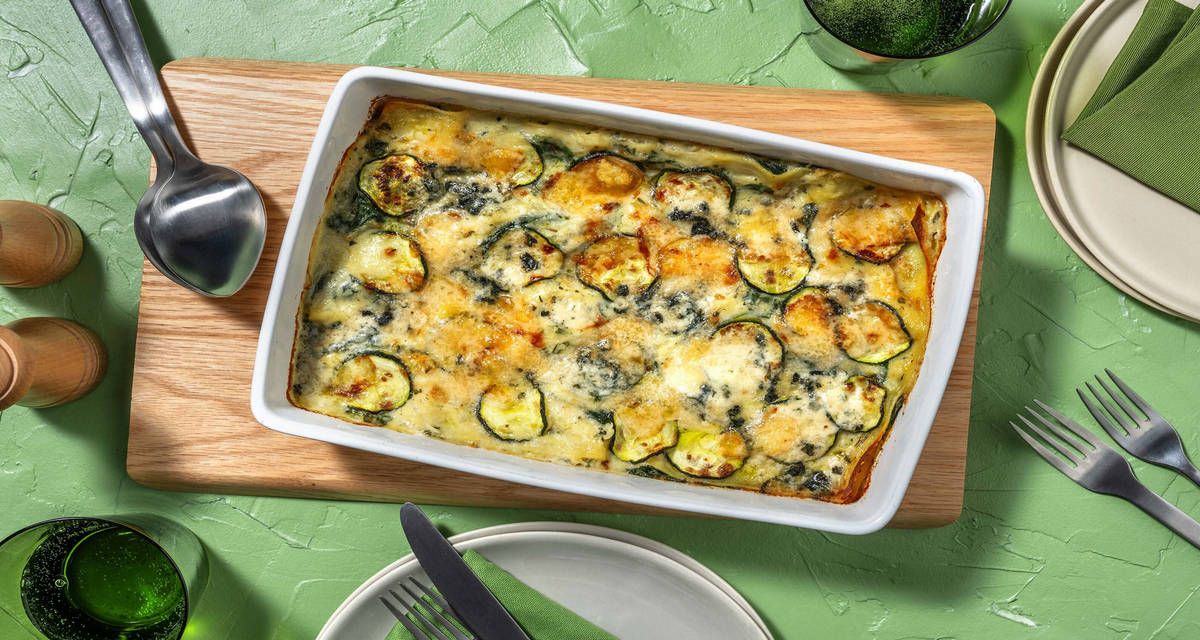 Lasagne crémeuse à la courgette et trois fromages Recette HelloFresh