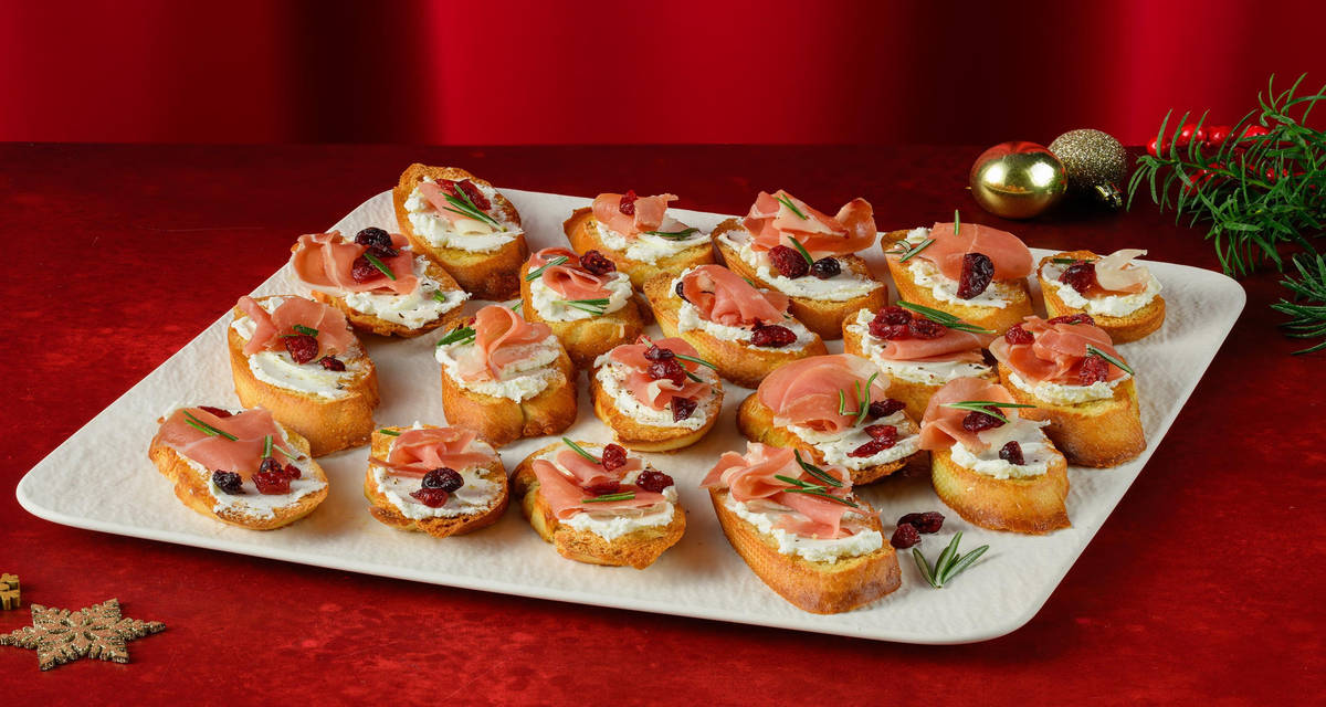 Juliga crostinis Sharingrätt | med getost & prosciutto