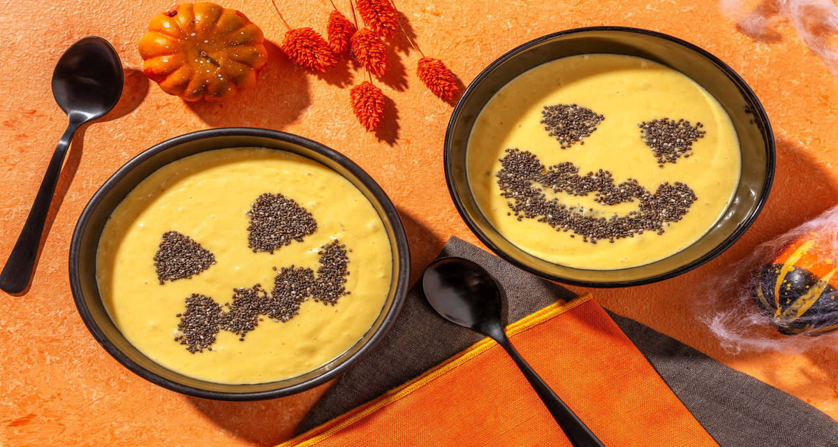 Halloween smoothiebowl 2 porties | met mango en sinaasappel