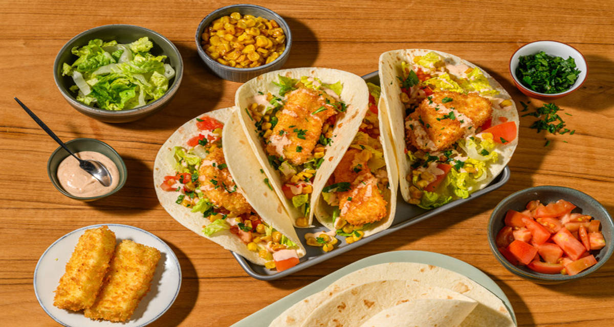 Tacos med sprød halloumi Byg din egen - nyd sammen