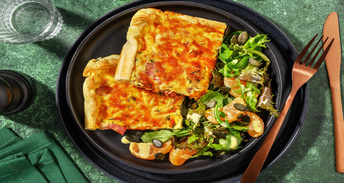 Bacon and White Cheddar Quiche Recipe HelloFresh