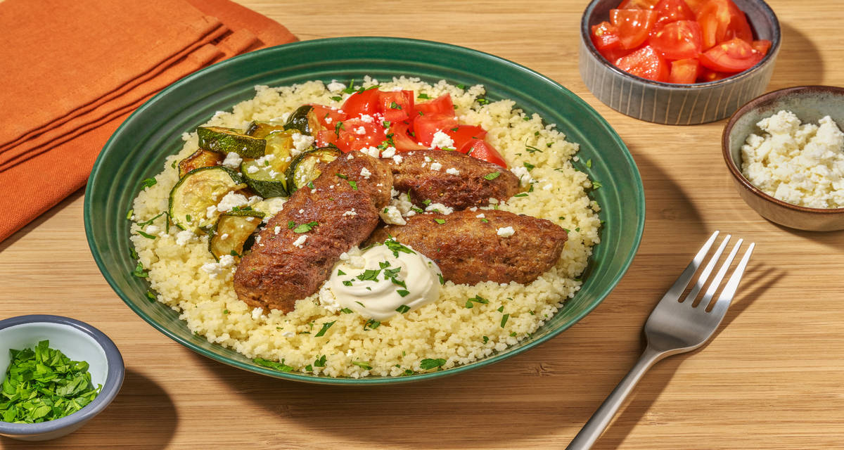 Grekisk bowl med koftas Bygg din egen - ät tillsammans