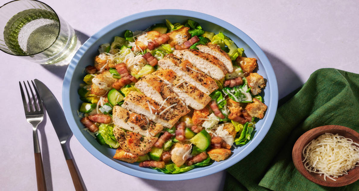 Chicken Classic Caesar-style salad with Irish Bacon with garlic croutons