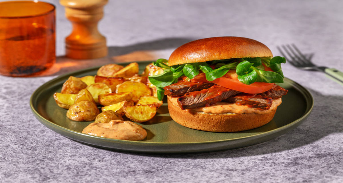 Hot Pepper Beef Rump and Chipotle Aioli with roasted potatoes