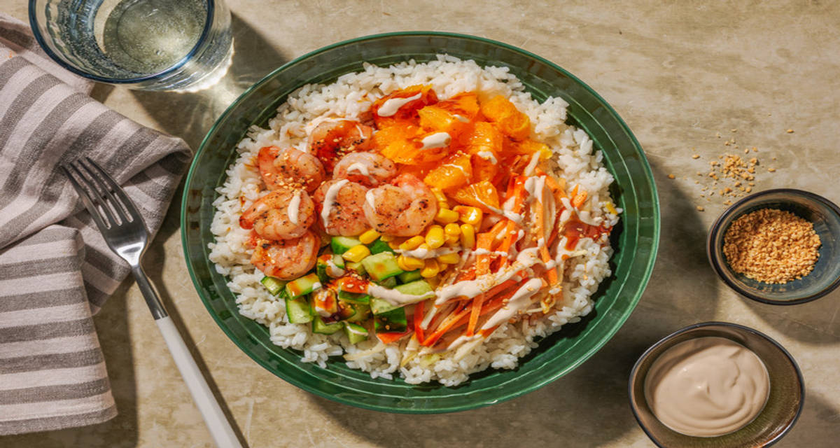 Onze pokébowl met scampi's en ponzumayonaise laat je (keer op keer!) opnieuw verrassen door onze favorieten
