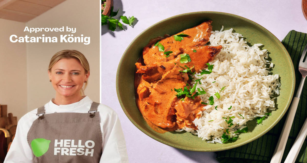 Biff stroganoff med jasminris och persilja