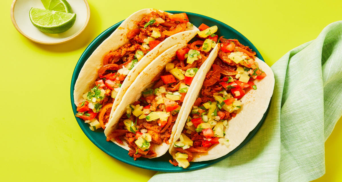 Al Pastor Pulled Pork Tacos with Pineapple Salsa