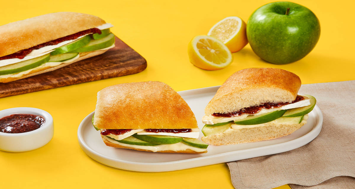 Apple Brie Sandwiches with Cranberry Mostarda | 2 Servings