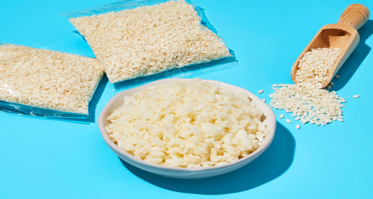 Arborio Rice Guaranteed to make it a rice day. | 2 (¾ Cup) Packs