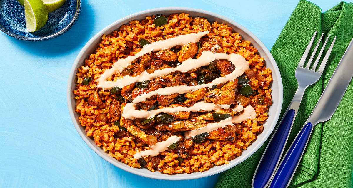 Arroz Con Pollo with Smoky Lime Crema