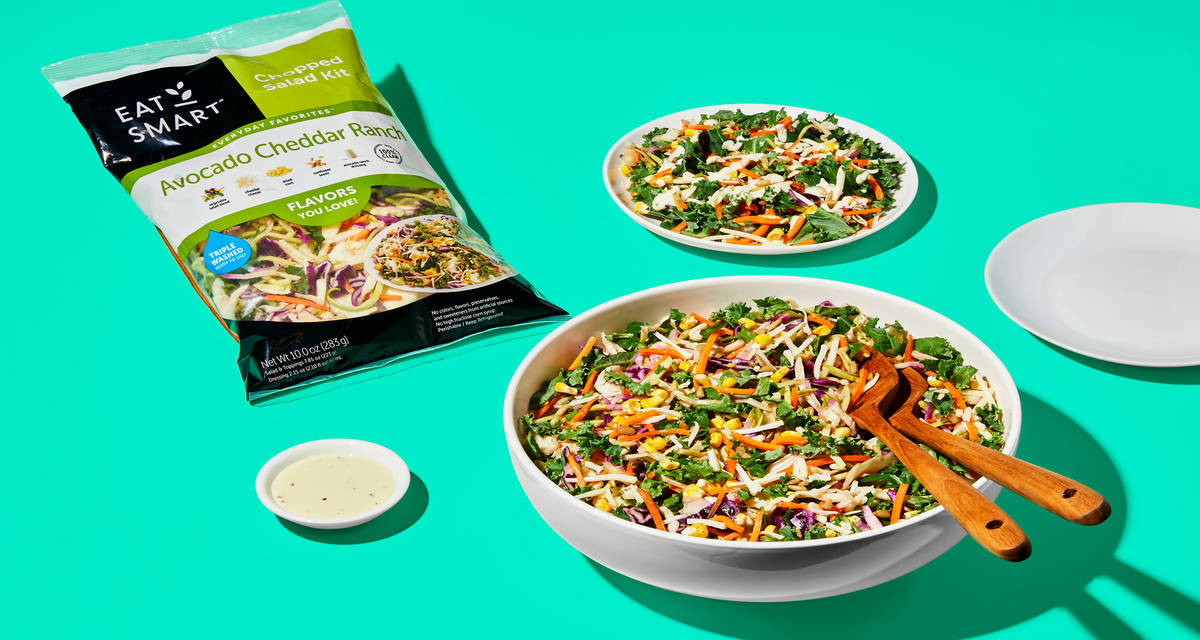 Avocado Cheddar Ranch Salad with Hearty Veggies & Creamy Avocado Ranch | 2-4 Servings