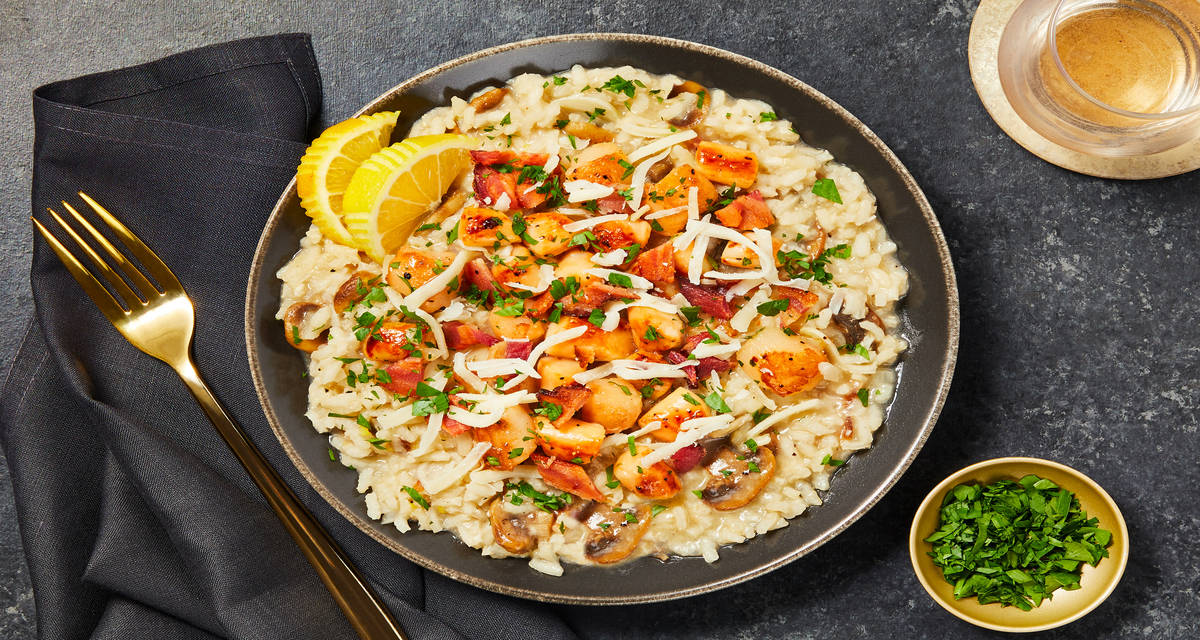 Bacon & Scallop Mushroom Risotto Recipe HelloFresh