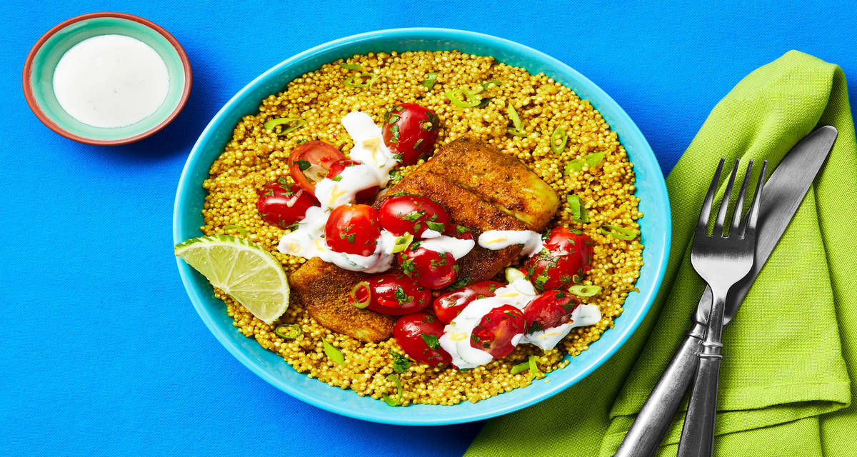 Baja Barramundi with Turmeric Quinoa & Salsa Fresca