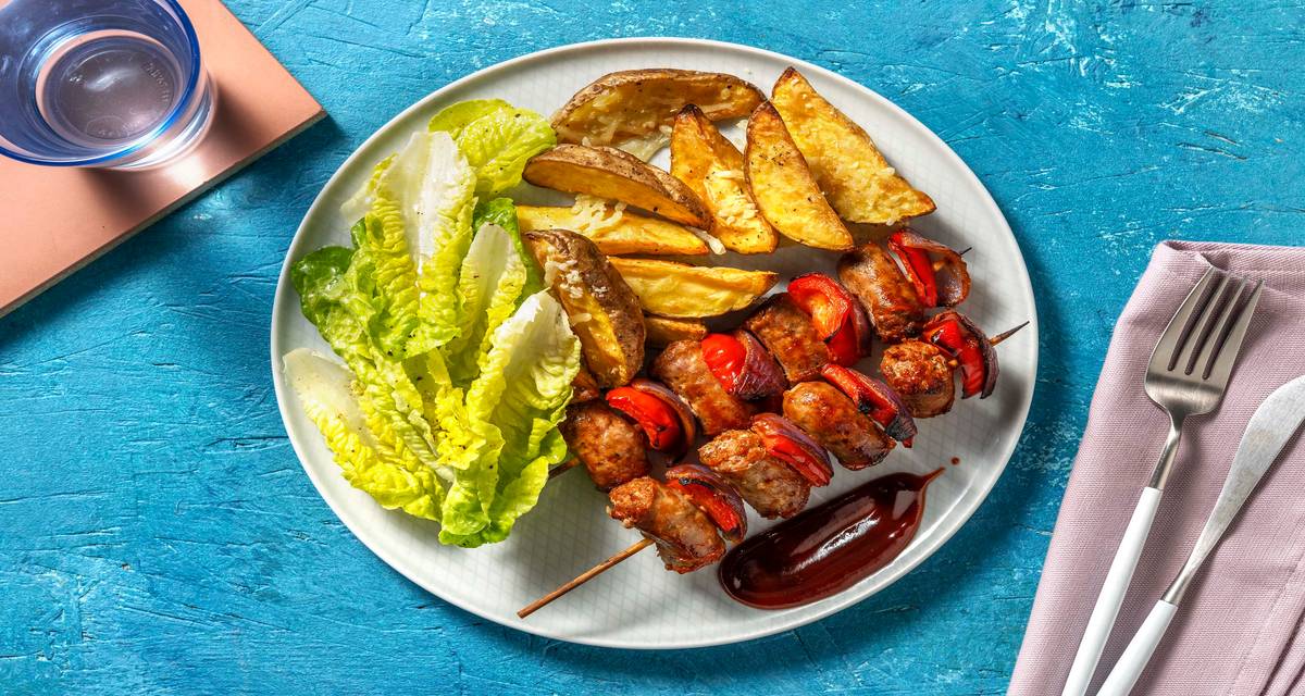 BBQ Sausage Skewers Recipe HelloFresh
