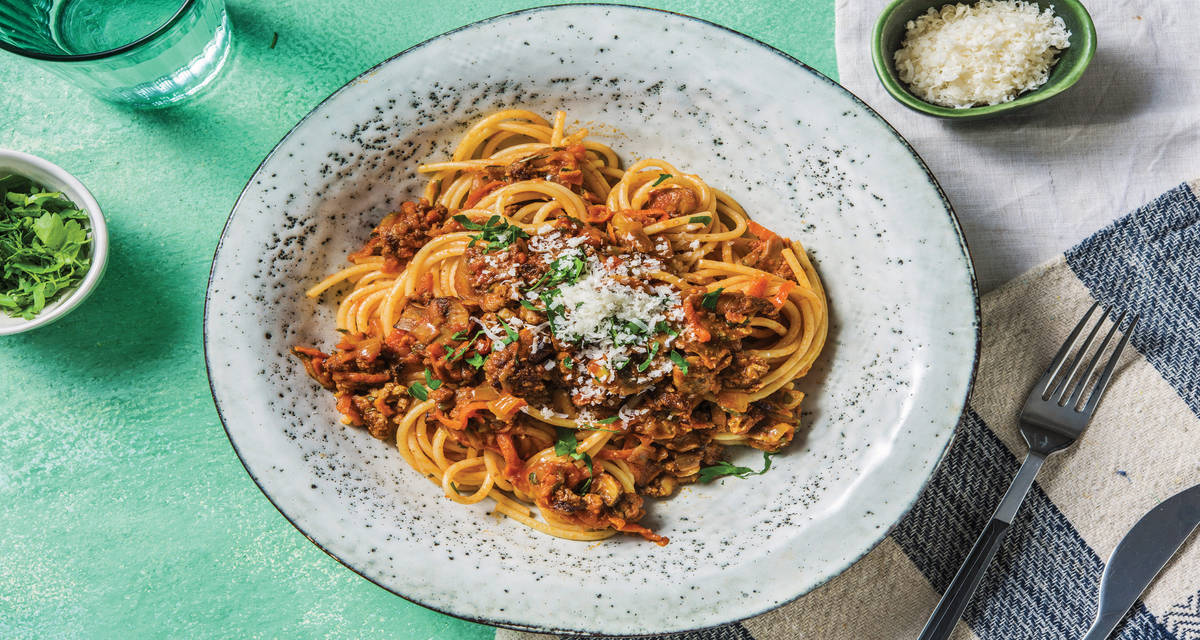 Beef and Mushroom Spaghetti Recipe HelloFresh