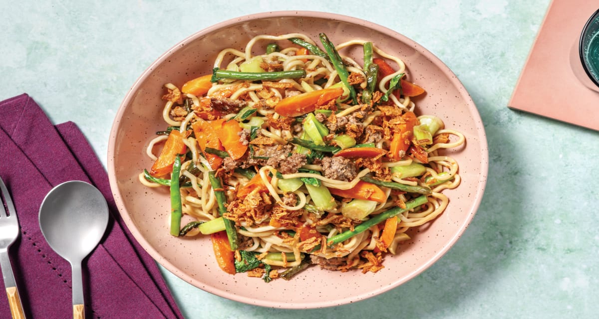 Quick Beef Katsu Curry Noodles Recipe | HelloFresh