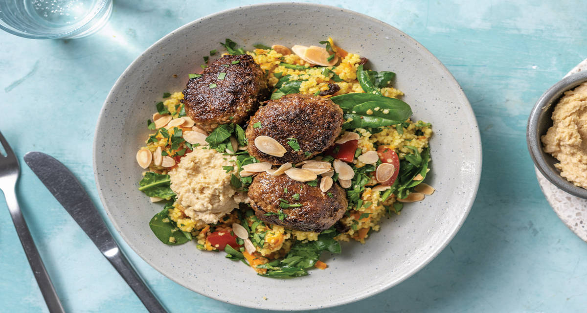 Beef Koftas & Tabbouleh Couscous Recipe HelloFresh